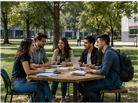 MBA student working on laptop